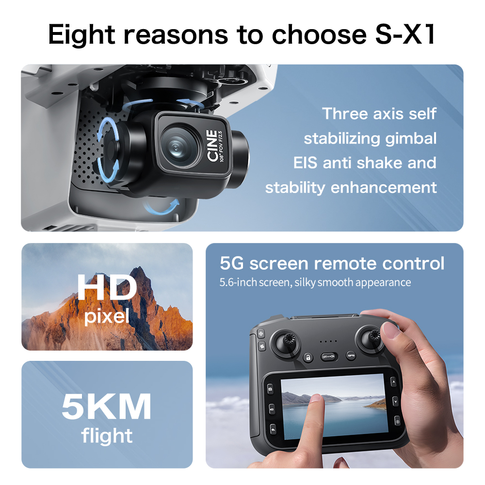 S-X1 MAX GPS-дрон с 3-осевым п – обзор и цена Drone Thermal Imaging