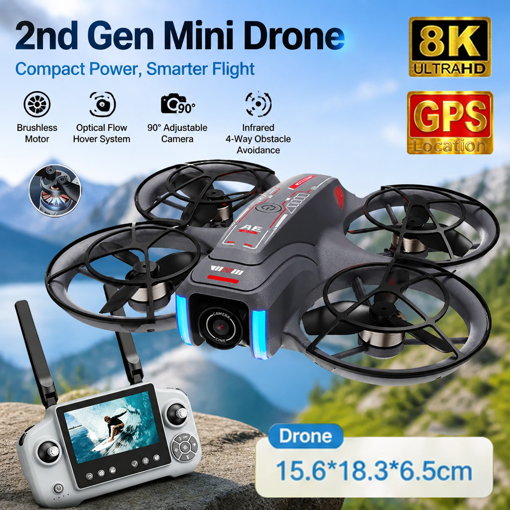 Мини-дрон AE21 с двумя камерам – обзор и цена Drone Mapping